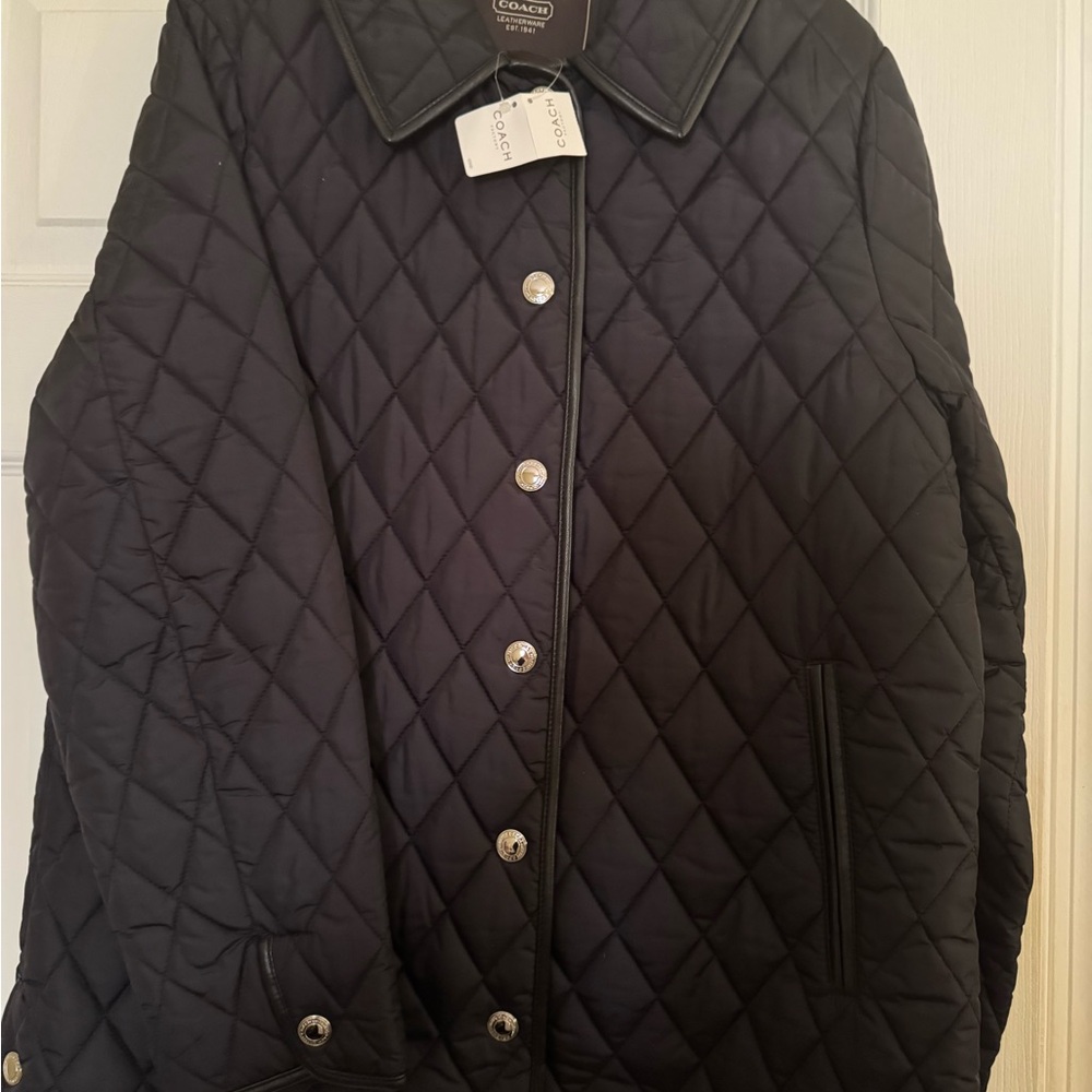 Coach Black Quilted Leatherware Jacket